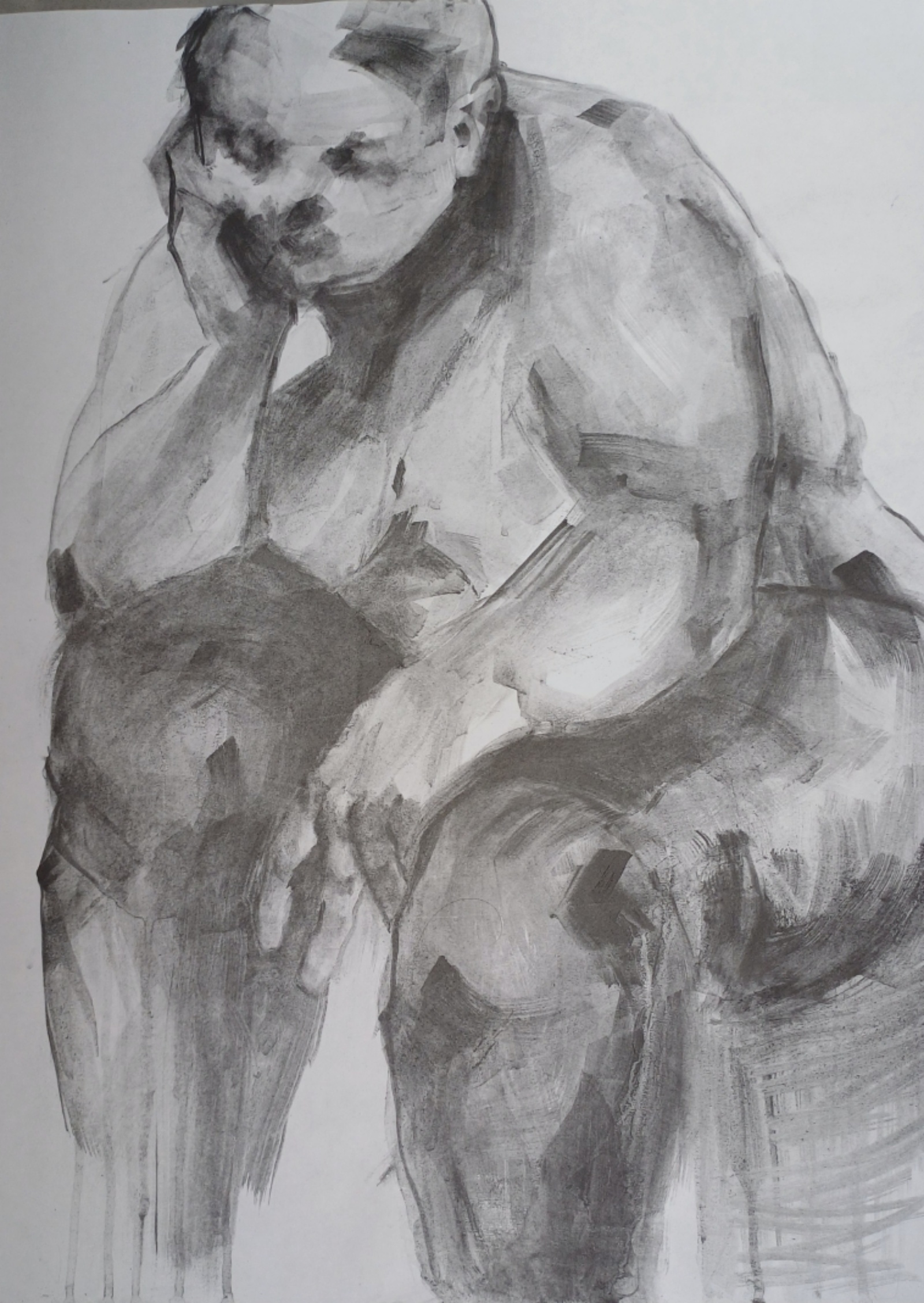 Nu d'été 5 - 49x68 - graphite sur papier