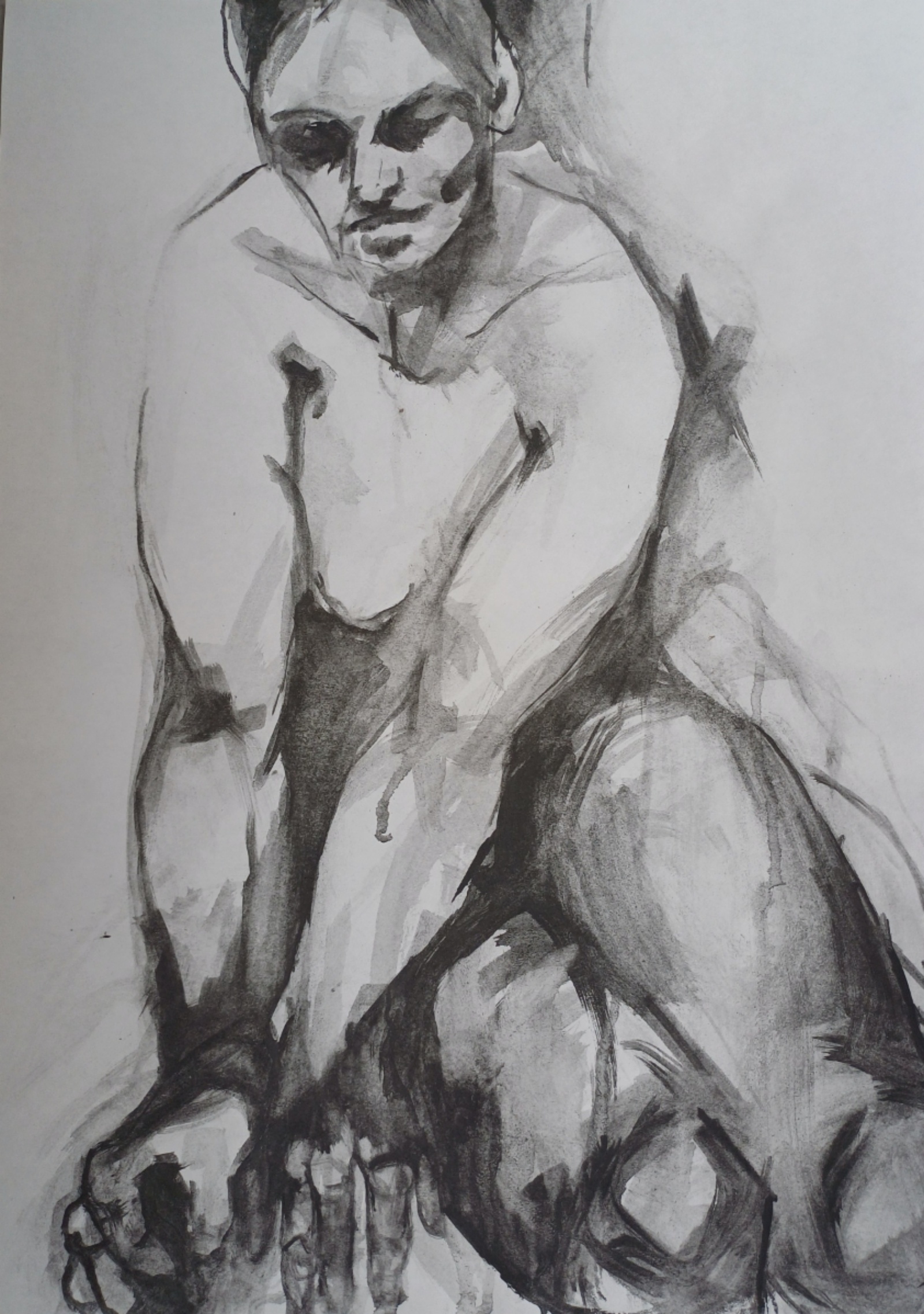 Nu d'été 6 - 50x70 - graphite sur papier